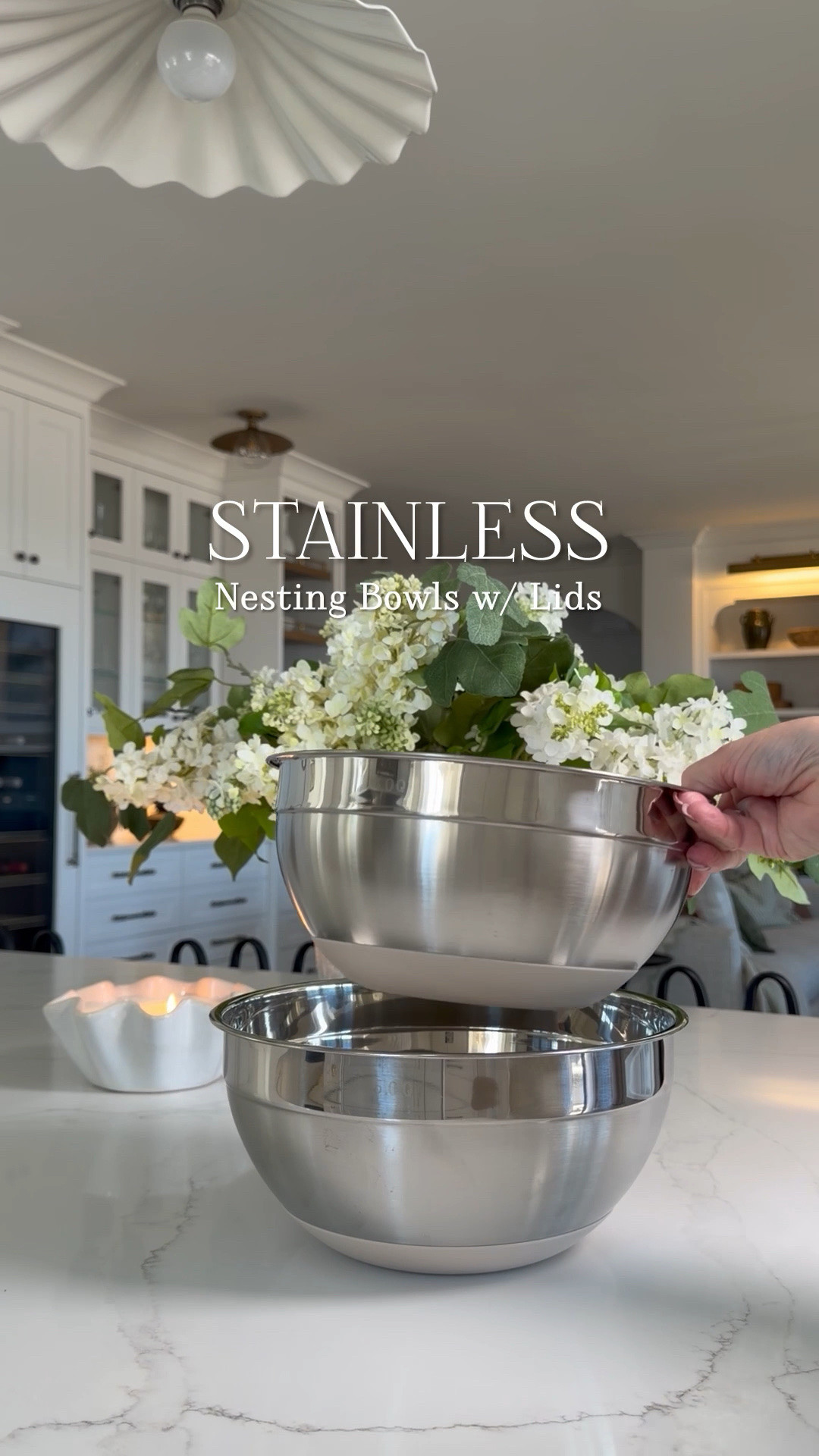 I love these stainless nesting bowls with covers! They have weighted bottoms so they stay put.

#LTKSeasonal #LTKHome #LTKSaleAlert