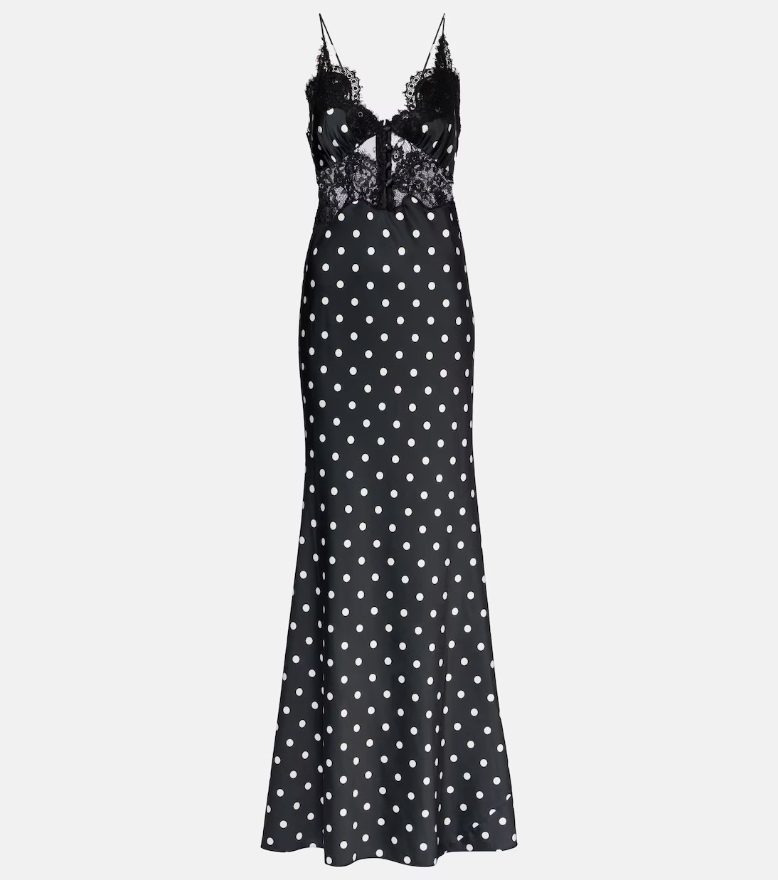 Robe aus Satin mit Spitze | Mytheresa (DACH)