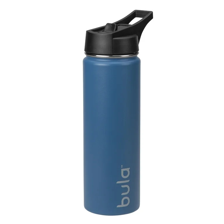 Bula 22oz Slim Sport w/ Pop Up Straw Double Wall Stainless Steel Hydration Bottle, Cold 24 Hours,... | Walmart (US)