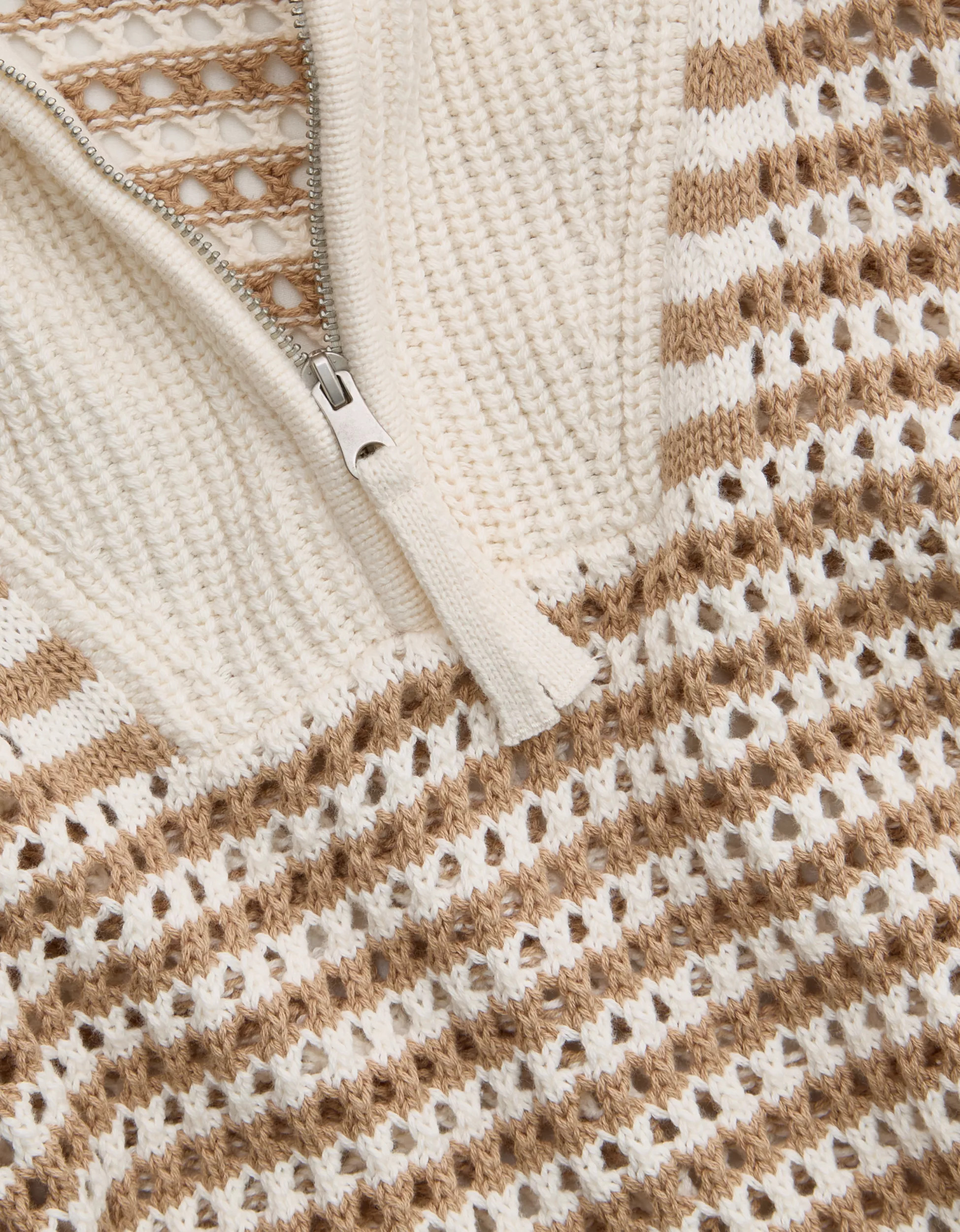 Aerie Crochet Quarter Zip Sweater | Aerie