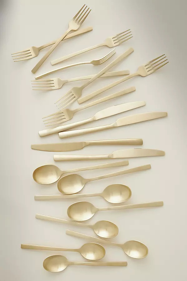 Beacon Satin Flatware 20-Piece Place Setting | Anthropologie (US)