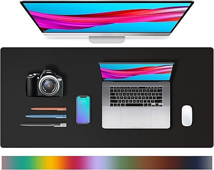 Leather Desk Pad Protector,Mouse Pad,Office Desk Mat,Non-Slip PU Leather Desk Blotter,Laptop Desk... | Amazon (US)
