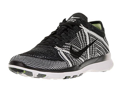 Nike Women's Free Tr Flyknit Black/Black/White/Volt Running Shoe 7 Women US | Amazon (US)