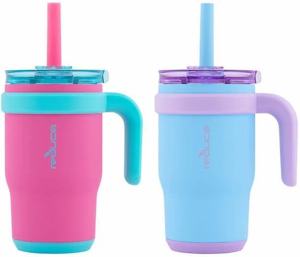 REDUCE 14oz Coldee Tumbler with Handle for Kids Leakproof Insulated Stainless Steel Mug with Lid ... | Amazon (US)
