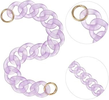 ABOOFAN DIY Bag Chains Acrylic Handbag Replacement Chain Purple Bag Purse Handle Purse Extender Pock | Amazon (US)