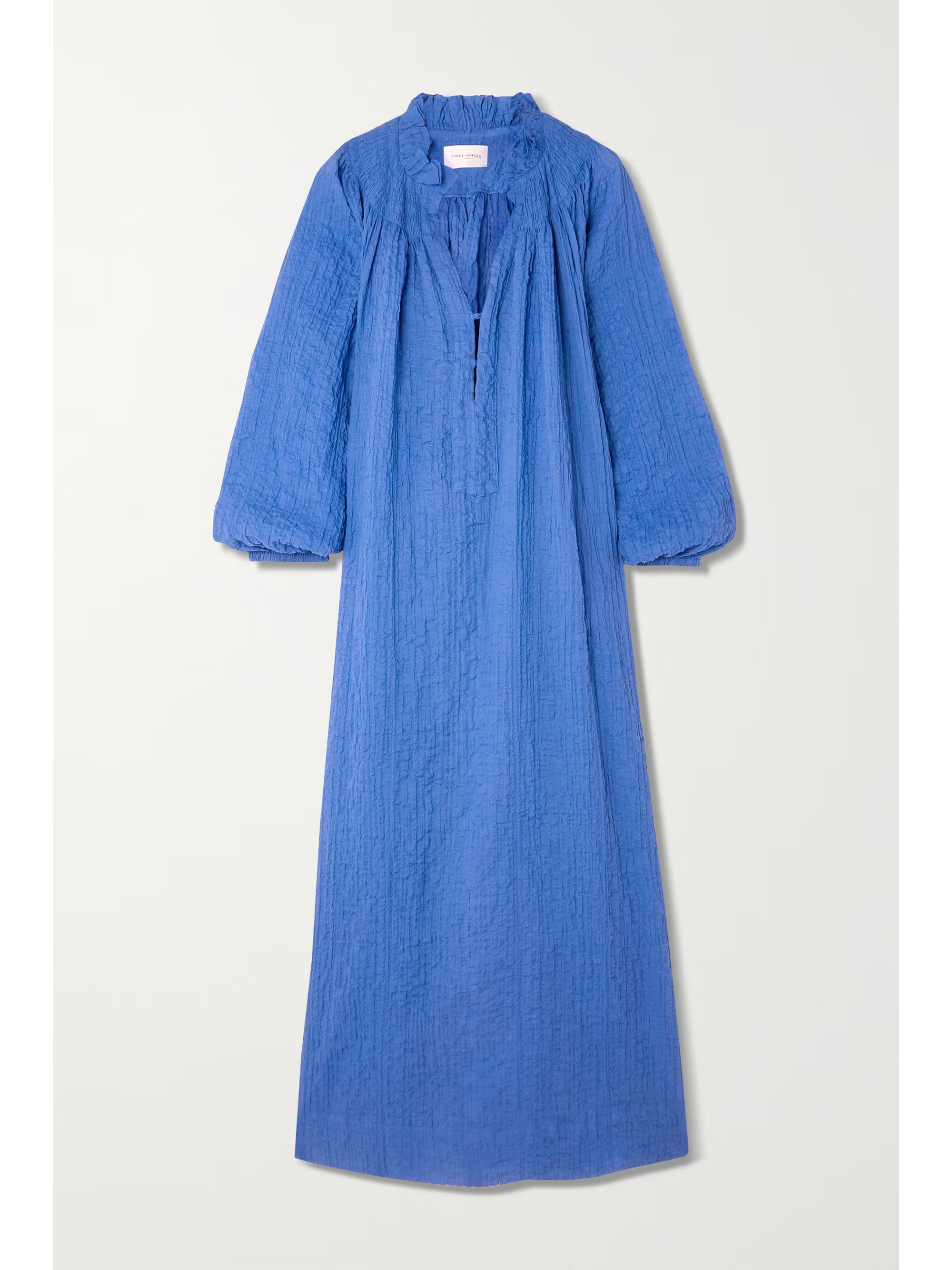 Pippa crinkled cotton-blend maxi dress | NET-A-PORTER (US)