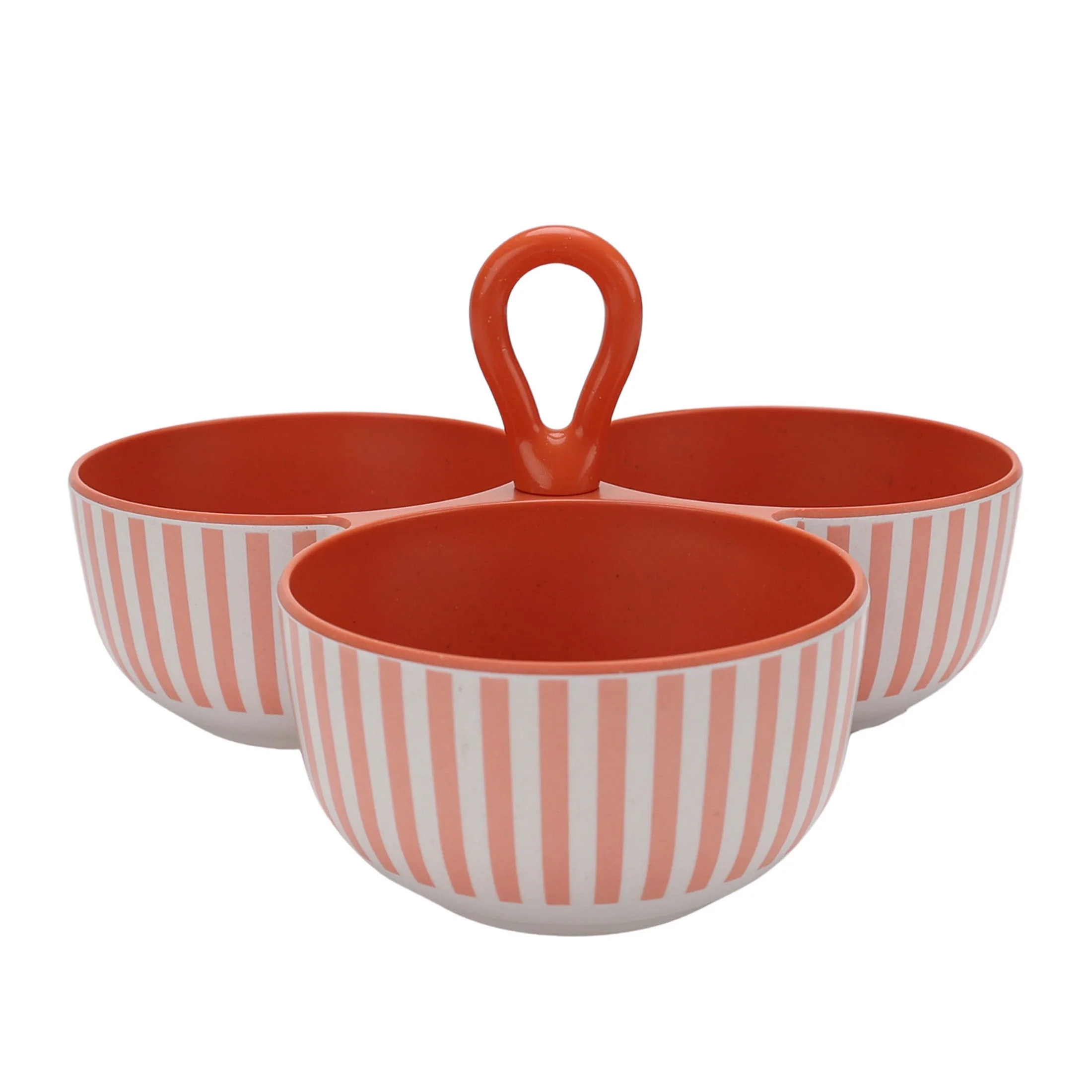 Mainstays by Becky G. & Alejandra Bamboo Melamine Triple Condiment Server, Orange Stripe | Walmart (US)