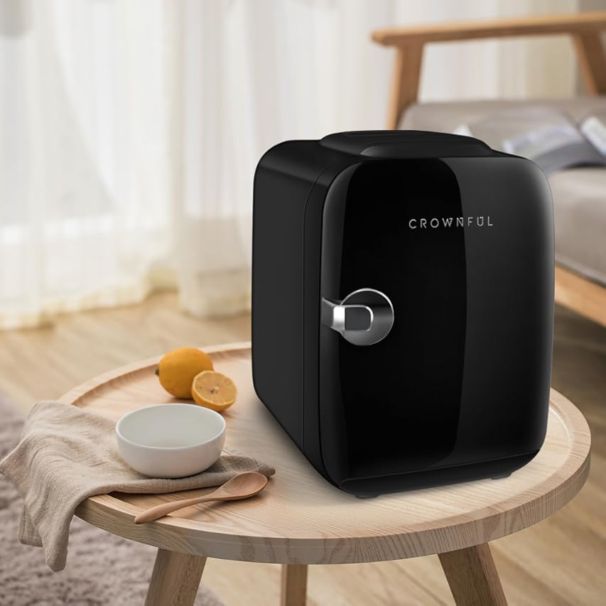 Cooluli Skincare Mini Fridge for Bedroom - Car, Office Desk & Dorm Room - Portable 4L/6 Can Electric | Amazon (US)