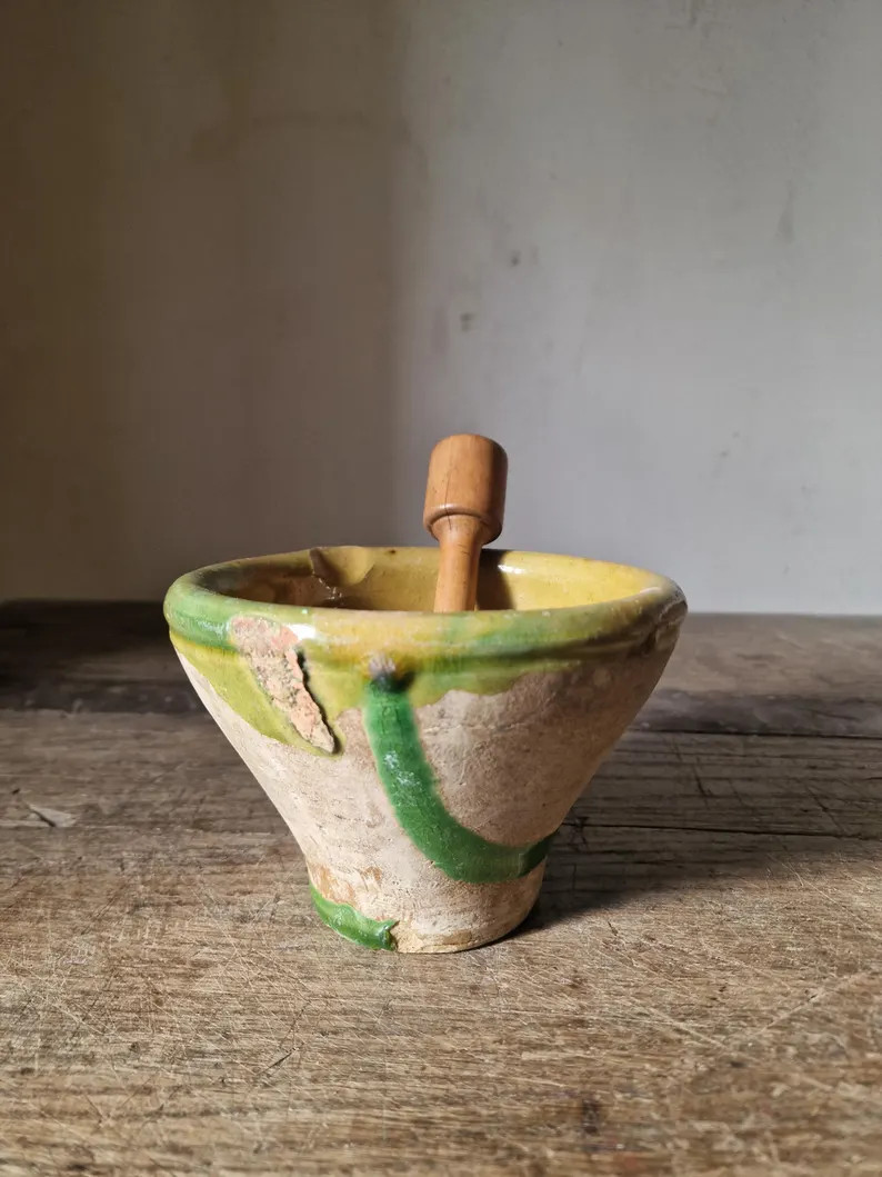 Vintage Spanish Terracotta Pestle and Mortar - Etsy | Etsy (Global)