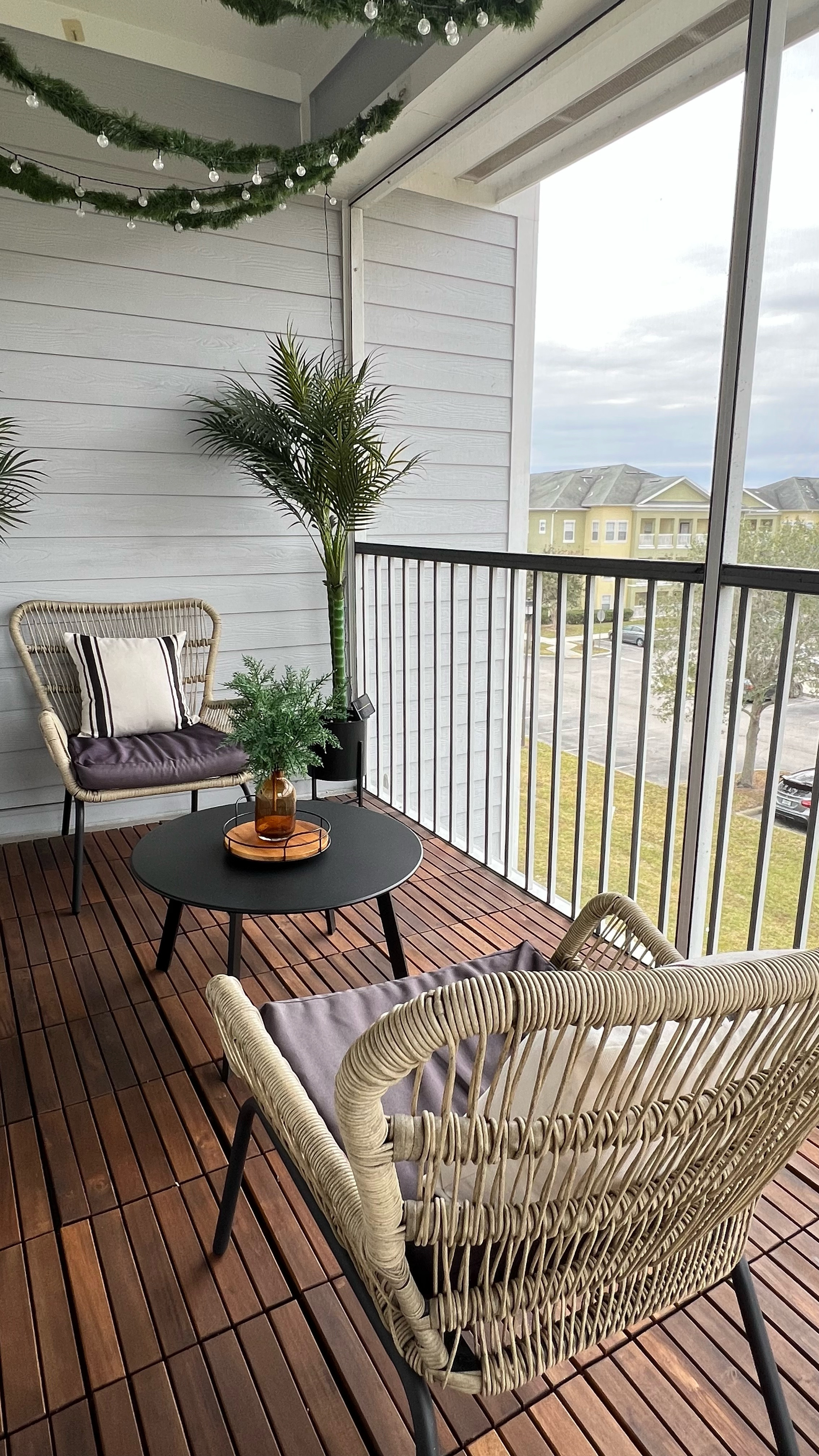 Slow mornings just hit different with this setup. 🌿☀️ If you’re looking to refresh your space for spring, I’ve linked my favorite balcony finds on LTK—everything from cozy seating to little decor details that make a big difference! ✨ 

Which part of this setup do you love most? 👀👇
.
.
.
#patio #balcony #balconydecor #springdecor #spring2025 #springbalcony #balconydecorideas

#LTKHome #LTKStyleTip
