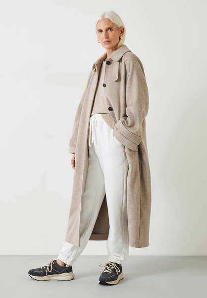 Marlowe Relaxed Raglan Wool Blend Coat | Hush UK