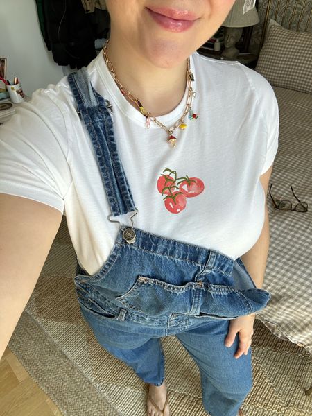 Love the embroidered detailing on my baby tee size m 
used winky lux lip gloss
And free people overalls 

#LTKmidsize #LTKstyletip #LTKfindsunder50
