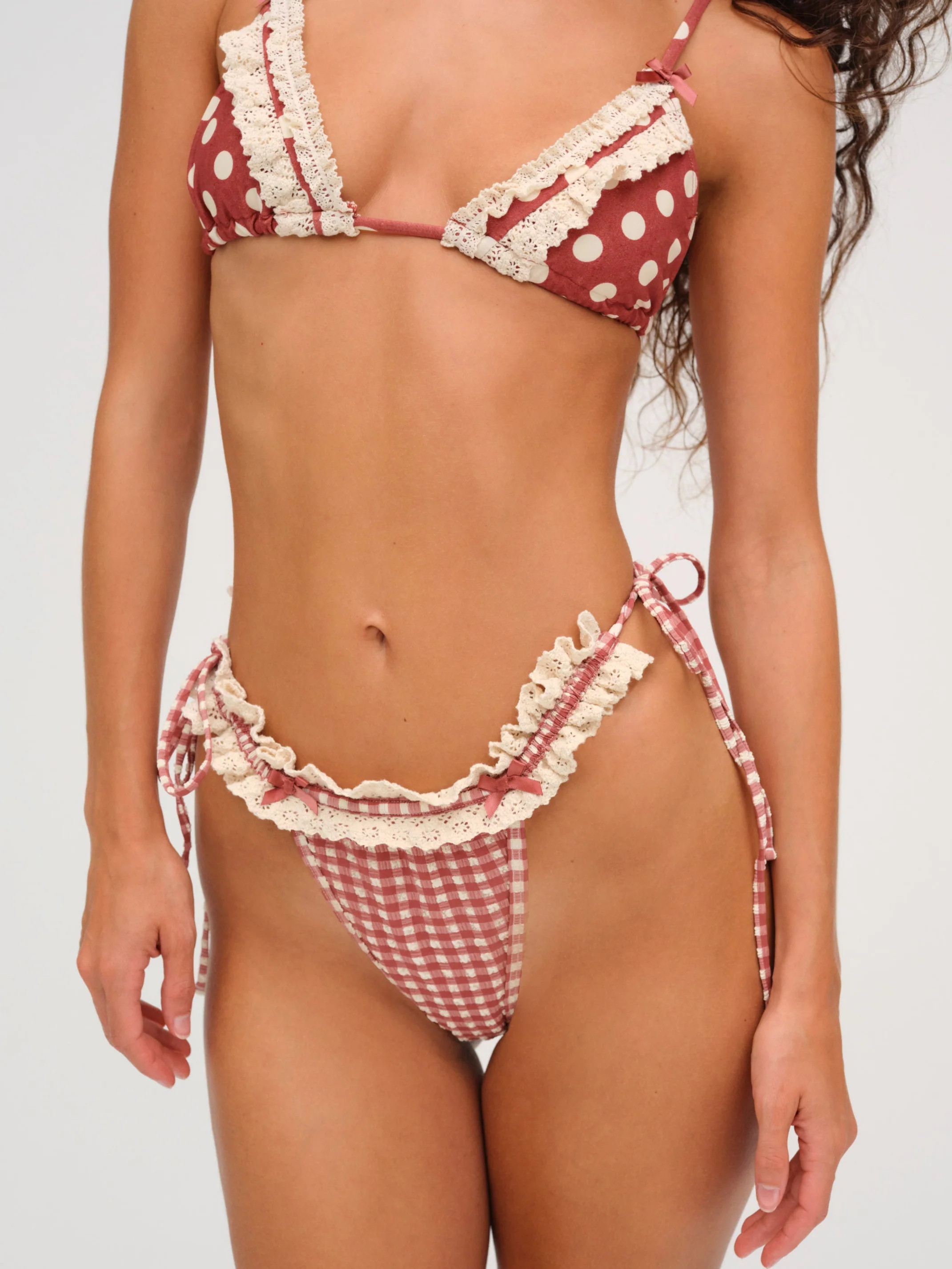 Gingham Bikini Bottom | For Love & Lemons