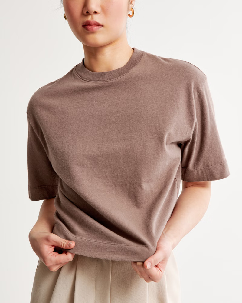 Essential Short-Sleeve Wedge Tee | Abercrombie & Fitch (US)