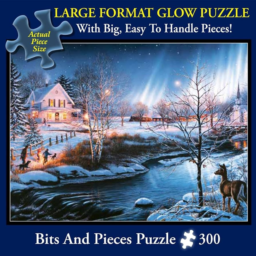 Bits and Pieces – Large 300 Piece Glow in The Dark Jigsaw Puzzle for Adults – All is Bright b... | Amazon (US)