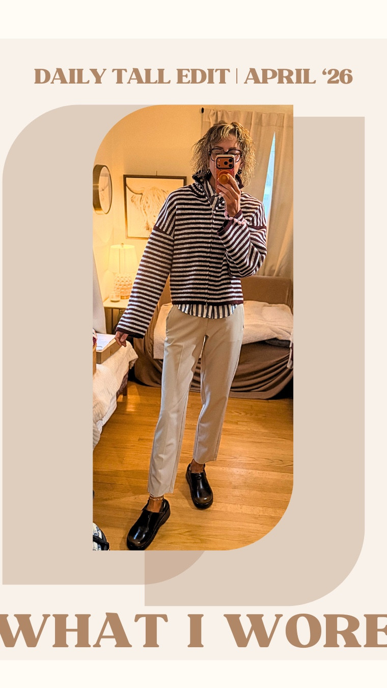 Outfit I actually wore to work today ↓
Zip-up: from Après June (currently can’t stop ordering from here)
Layered over: cotton/linen button down
Bottoms: easy pull-on work slacks
Shoes: leather mules on repeat (until further notice)
I keep my office freezing, so this combo just works—layered enough for inside, easy to strip back when I leave.
And yes… this brand feels very cool-girl coded, but I’m styling it for real life: almost 40, 6’3”, 36” inseam. No gatekeeping here.
Feels casual, comfortable, and still pulled together—which is the goal.
Have you tried Après June yet?
Comment SHOP and I’ll send links to everything 👀



#LTKPlusSize #LTKootd #LTKTall