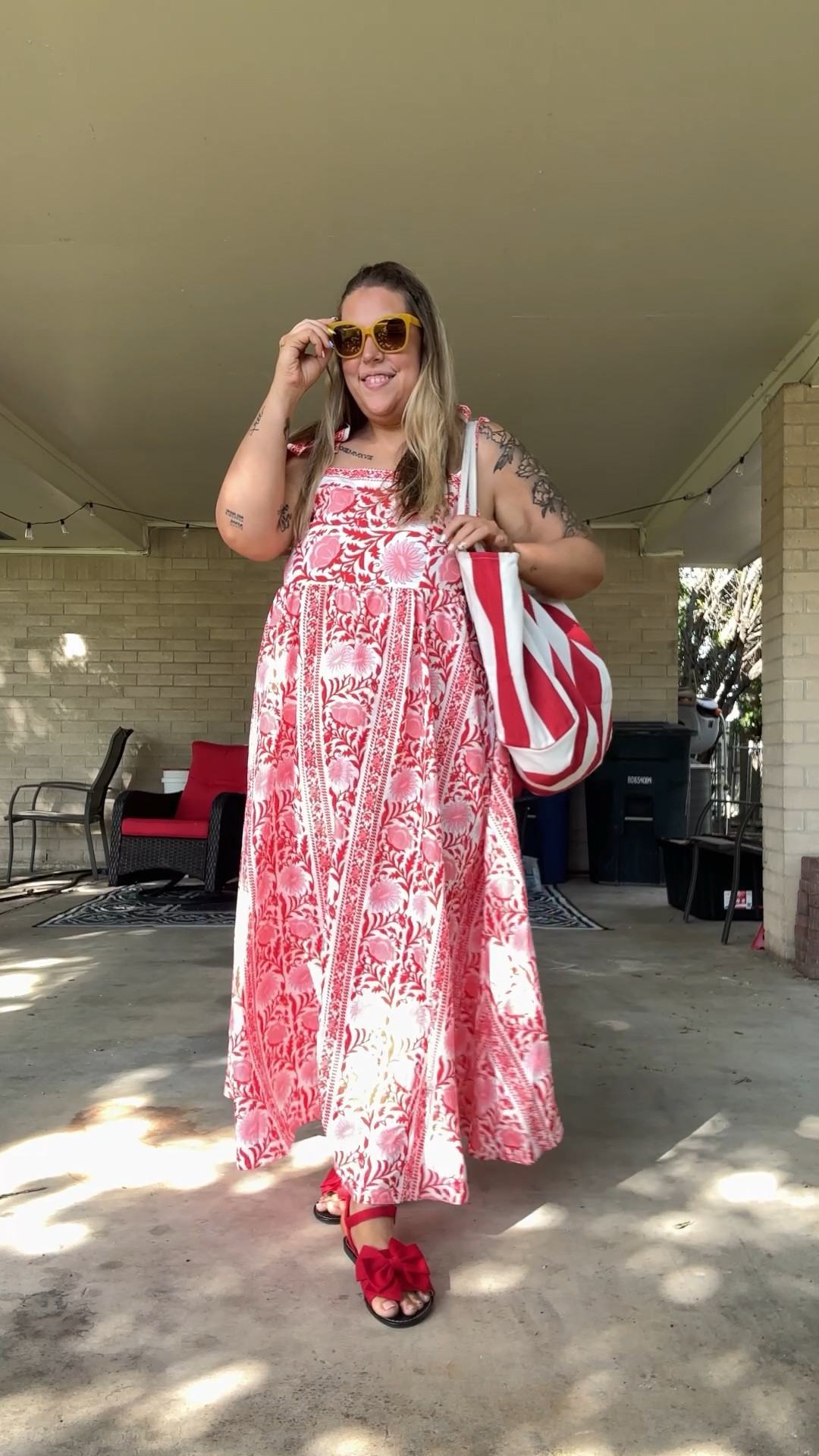 Farmers market chic! Wearing a 2x in the dress! 

#LTKOver40 #LTKMidsize #LTKSeasonal