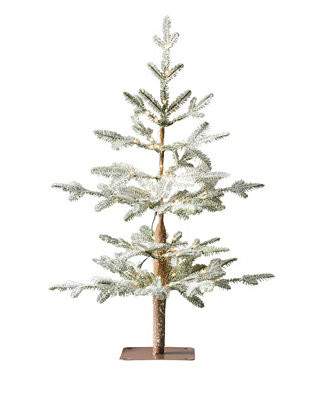 3 ft Frosted Alpine Balsam Fir Pre-Lit Tabletop Tree | Macy's