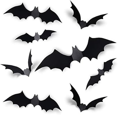 Amazon.com: Coogam 60PCS Halloween 3D Bats Decoration 2020 Upgraded, 4 Different Sizes Realistic ... | Amazon (US)