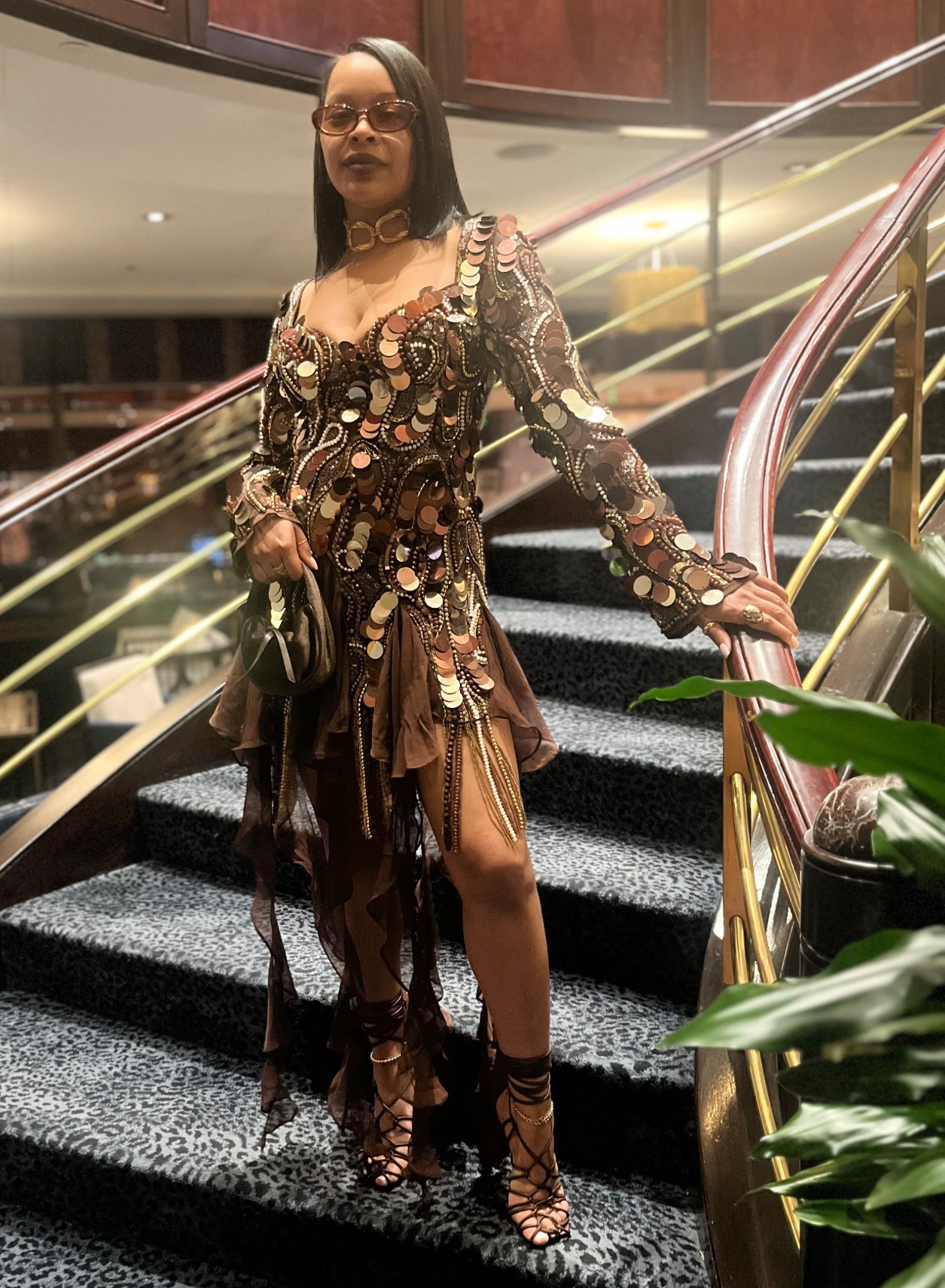 A night out in sequin…🤎✨