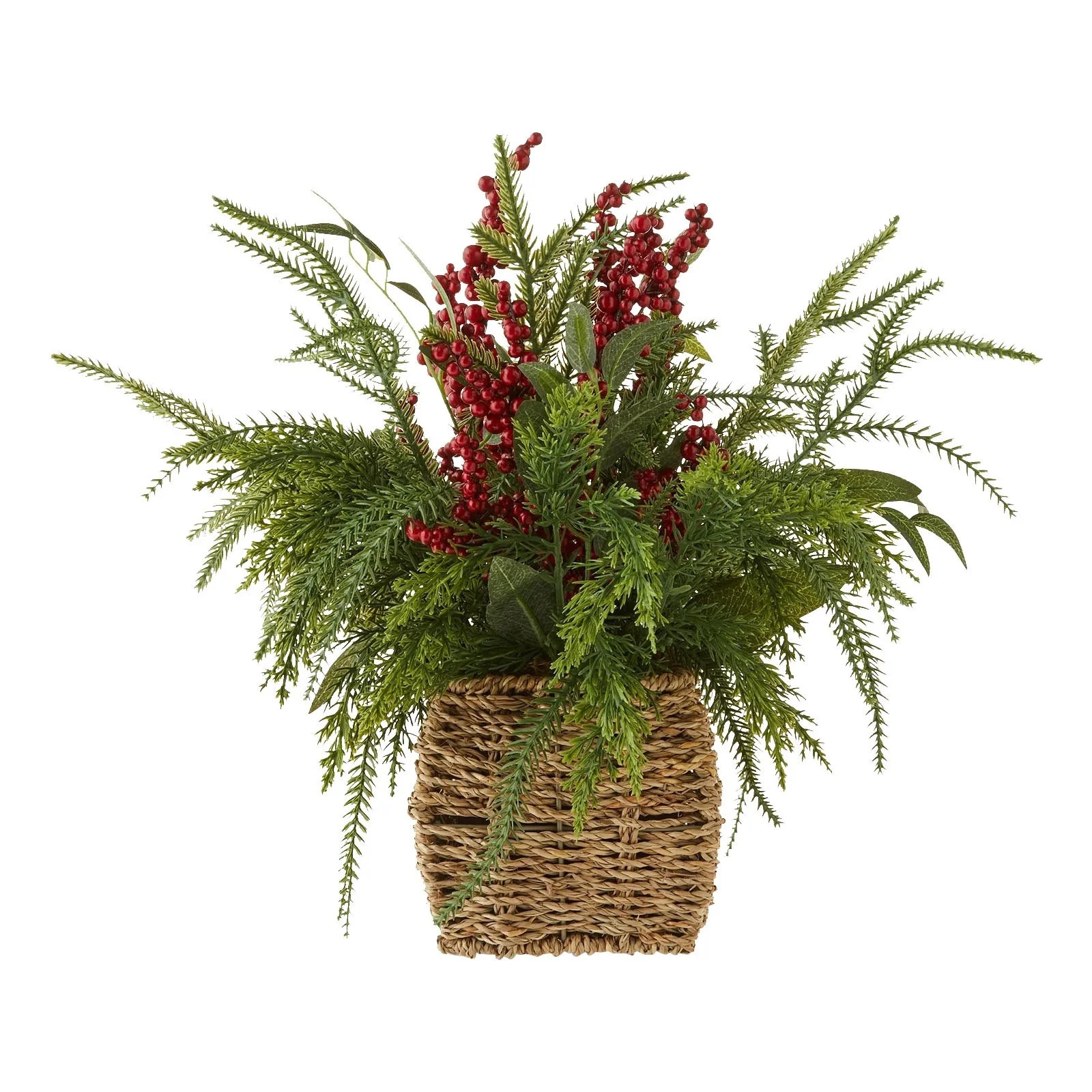 Christmas Decorations, Winter Flower Basket Christmas Tabletop Decoration With Berries, Christmas... | Walmart (US)