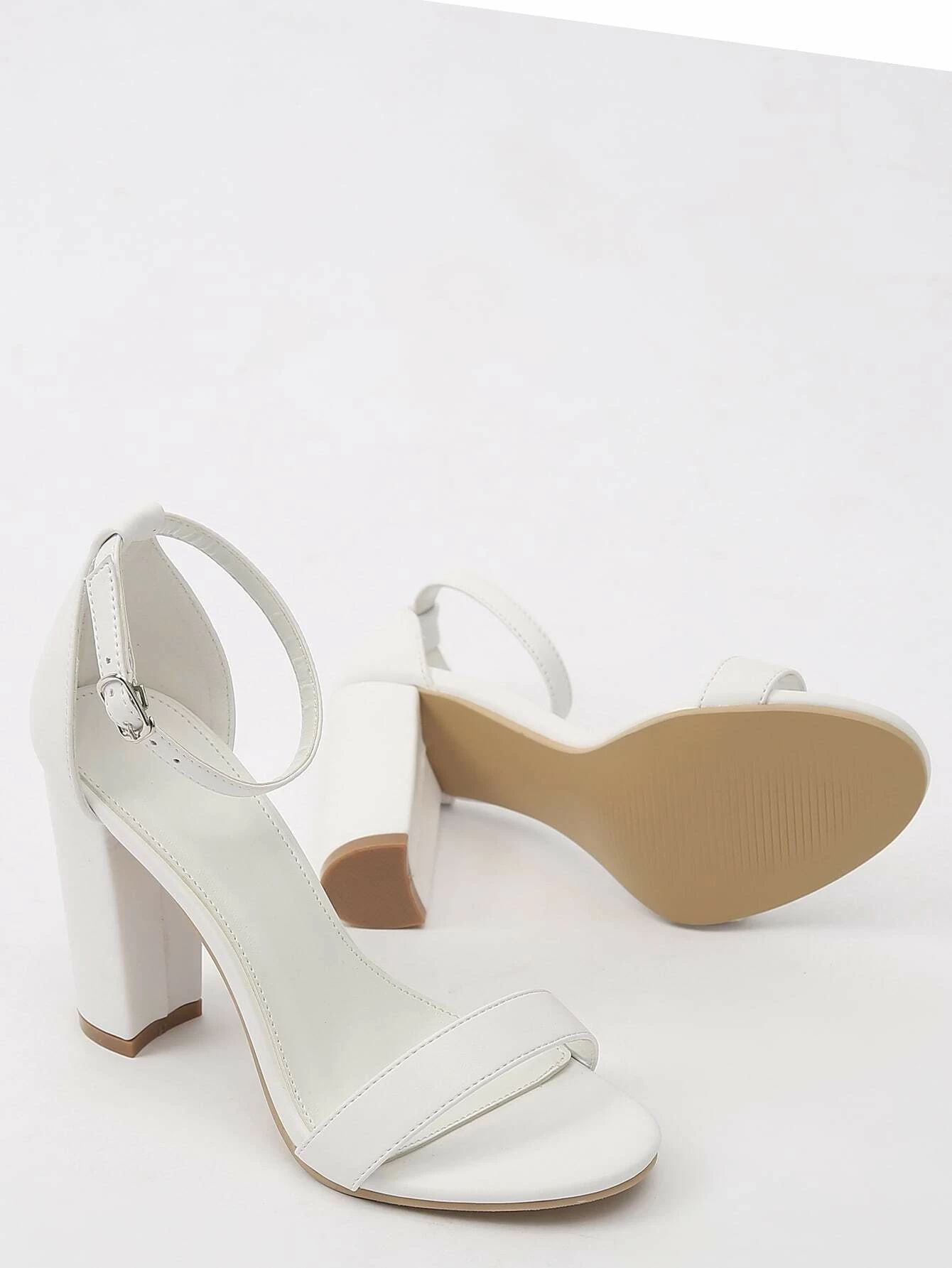 Ankle Strap Chunky Heels | SHEIN