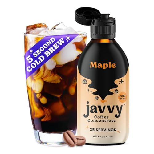 Javvy Coffee Concentrate - Cold Brew Coffee, Perfect for Instant Iced Coffee, Cold Brewed Coffee and Hot Coffee, 35 Servings - Maple | Amazon (US)