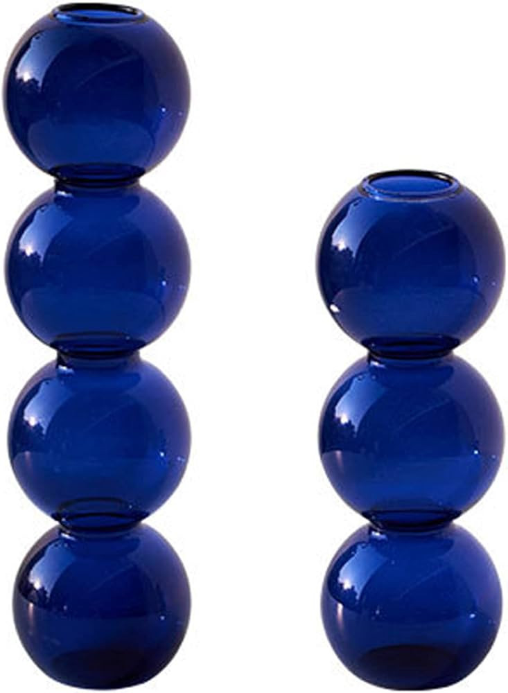 Glass Vases Set Spherical Conjoined Modeling，Living Room Centerpieces and Events，of 2 Decorat... | Amazon (US)