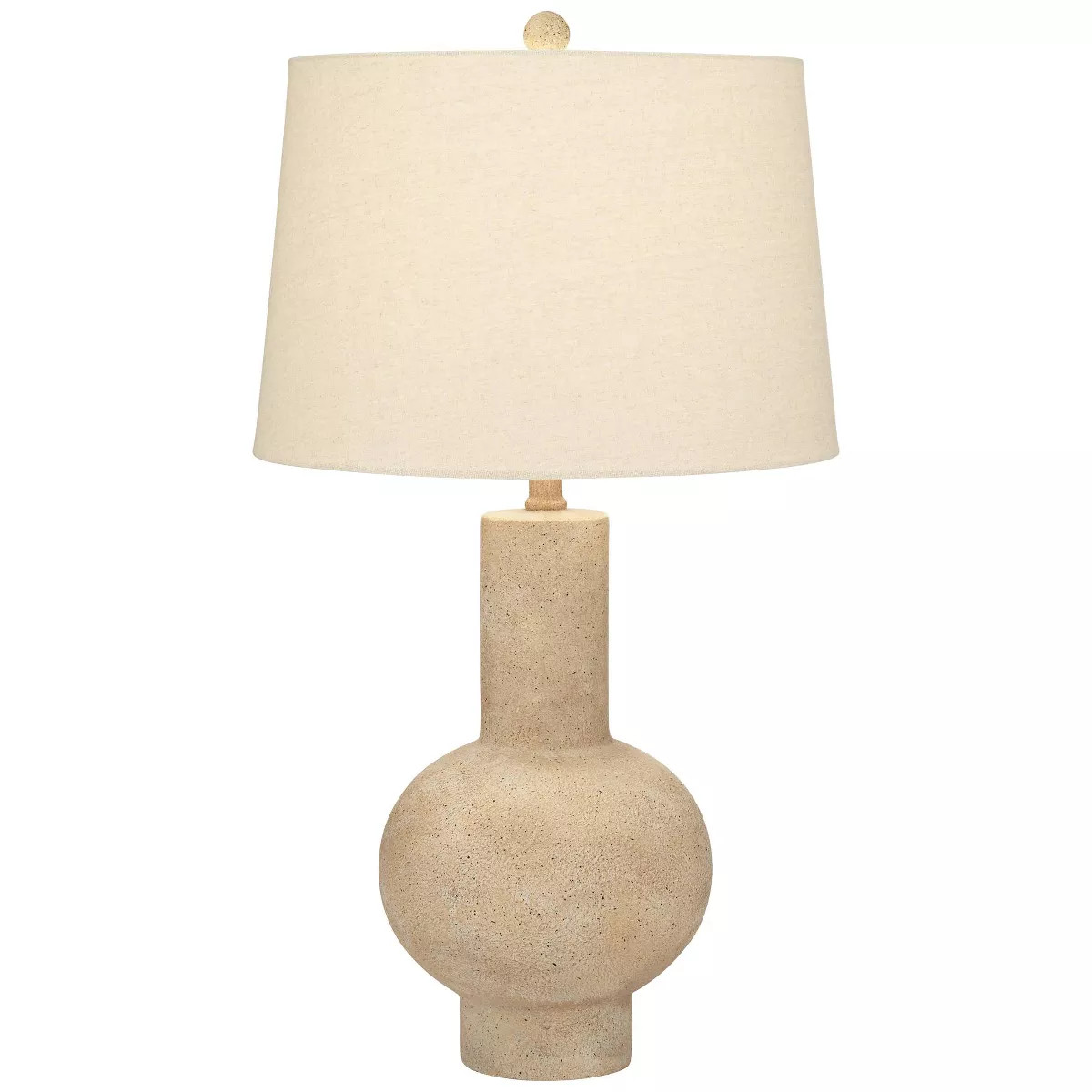 360 Lighting Sandstone Gourd 27" Tall Farmhouse Rustic Modern Coastal Table Lamp Brown Single Bei... | Target