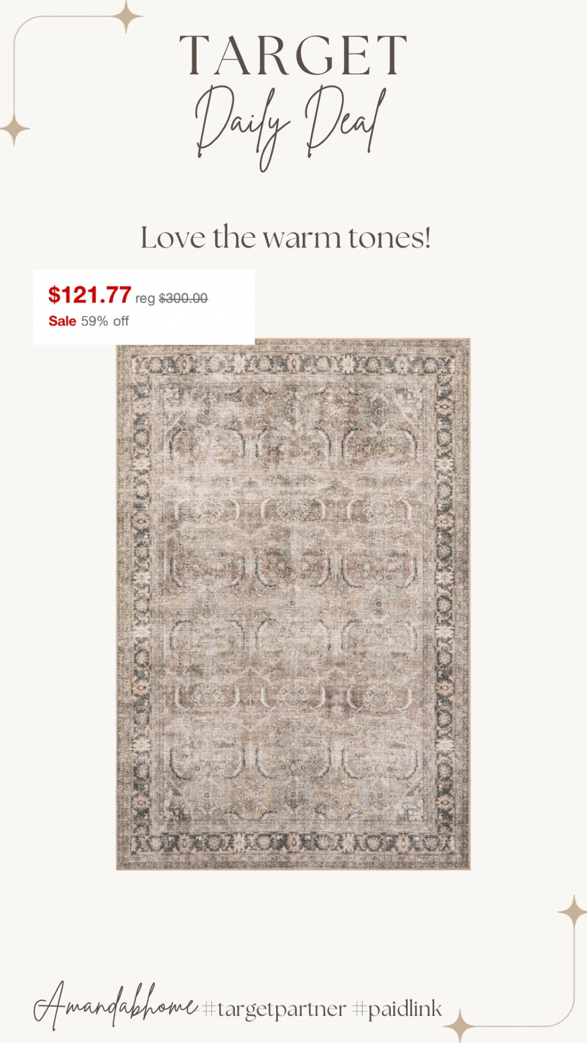 Target area rug on sale!


#LTKHome
