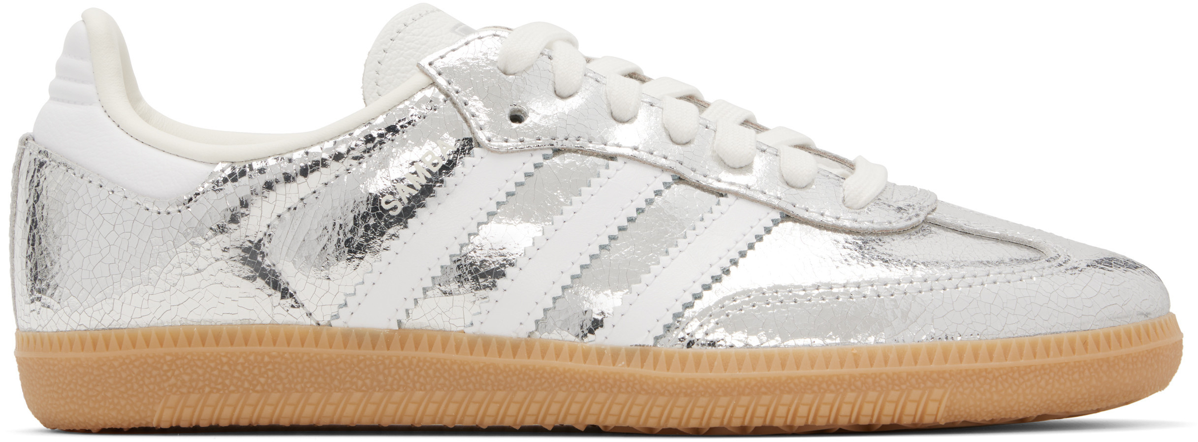adidas Originals Silver Samba OG Sneakers | SSENSE