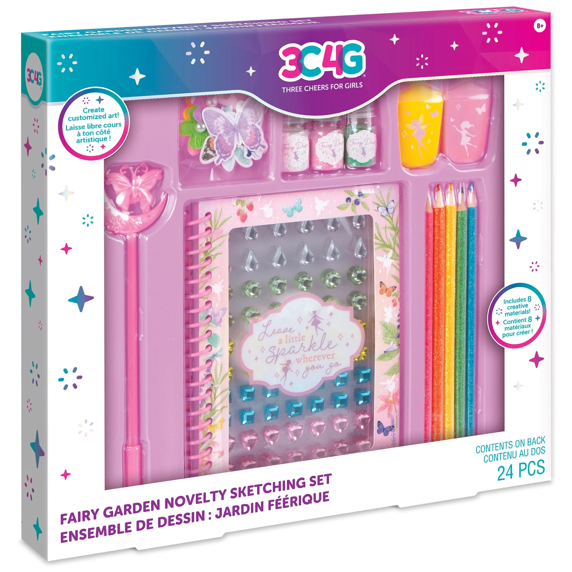 3C4G: Fairy Garden Novelty Sketching Set - 24 pcs, Create Crafts & 3D Artworks, Mixed Media Set, ... | Walmart (US)
