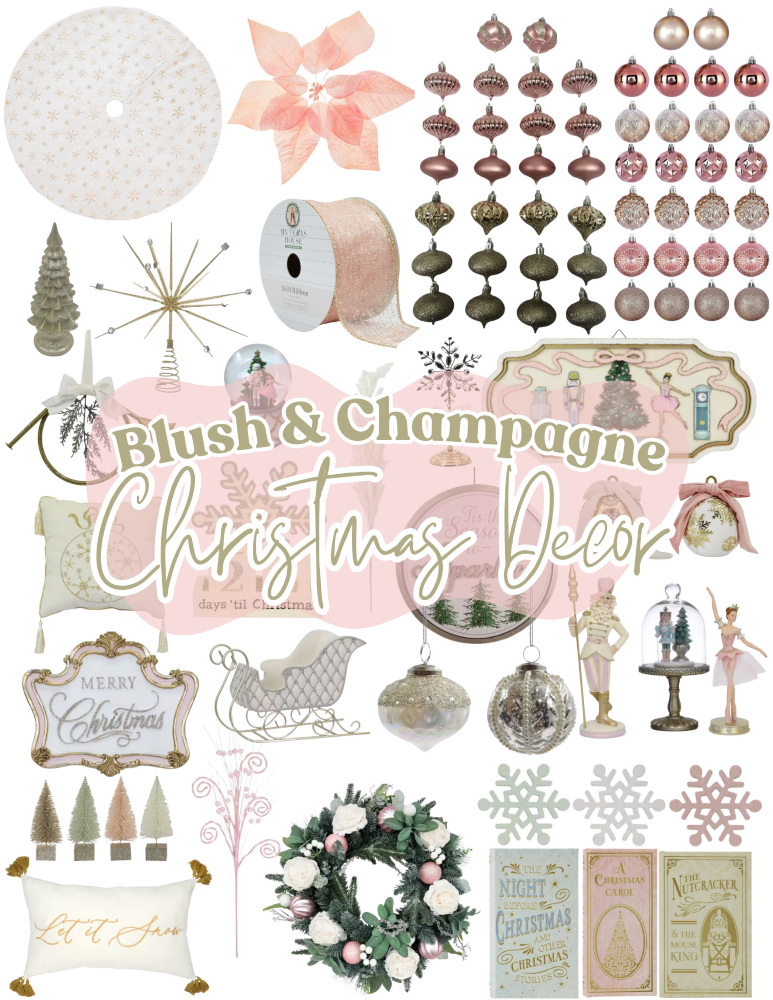Add a touch of elegance to your holiday decor with a blush and gold Christmas tree. Soft pinks, metallic golds, and delicate ornaments create a chic, cozy vibe for a magical holiday season. #BlushChristmas #GoldHolidayDecor #ChicChristmasTree #HolidayMoodboard #ChristmasDecor

#LTKHoliday #LTKSeasonal #LTKHome