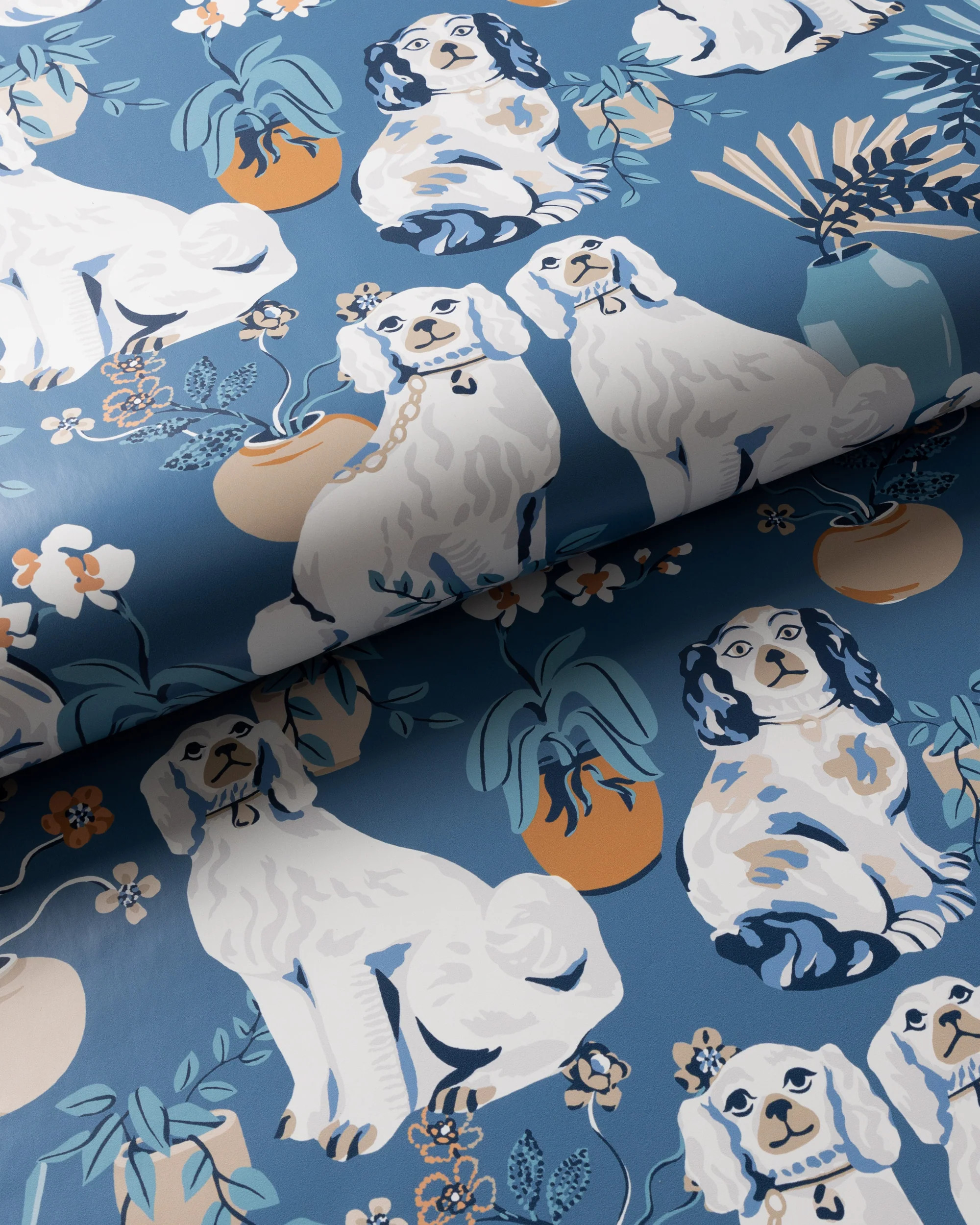 Good Dog - Peel & Stick Wallpaper - Cerulean | Printfresh