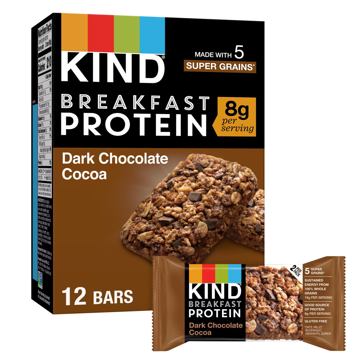 Kind Breakfast Dark Chocolate Protein Bars - 10.58oz | Target