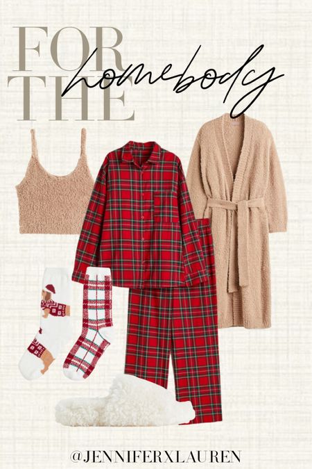 H&M cozy look. Plaid pajamas. Christmas pajamas. Cozy outfit. Cozy look. Robe. Christmas robe. Gift guide. Gifts for her  

#LTKtravel #LTKSeasonal #LTKGiftGuide