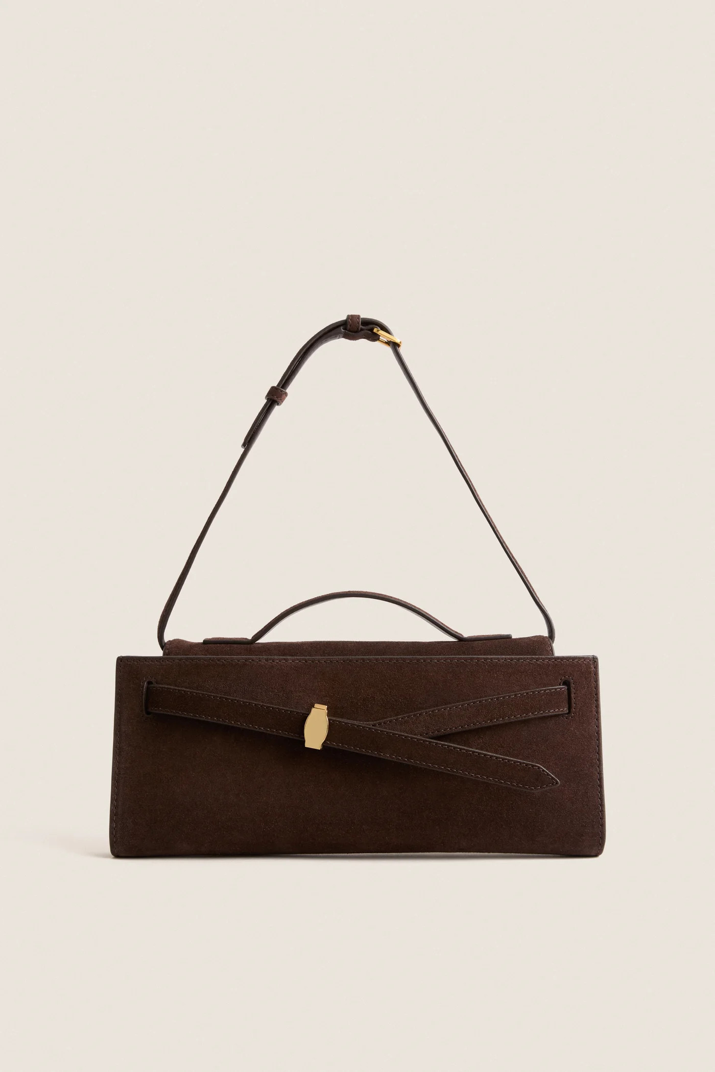 Espresso Suede Veronica Beard Dash Clutch | Tuckernuck (US)