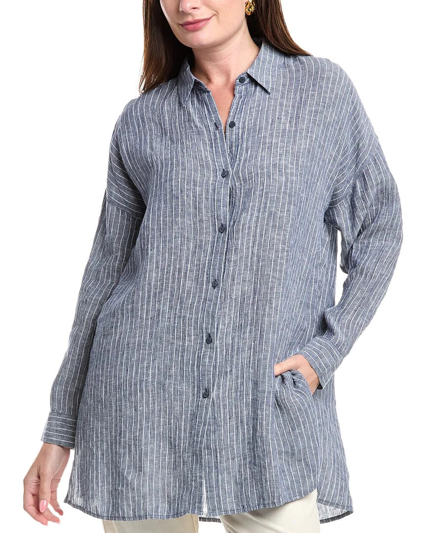 EILEEN FISHER Classic Linen Shirt | Shop Simon
