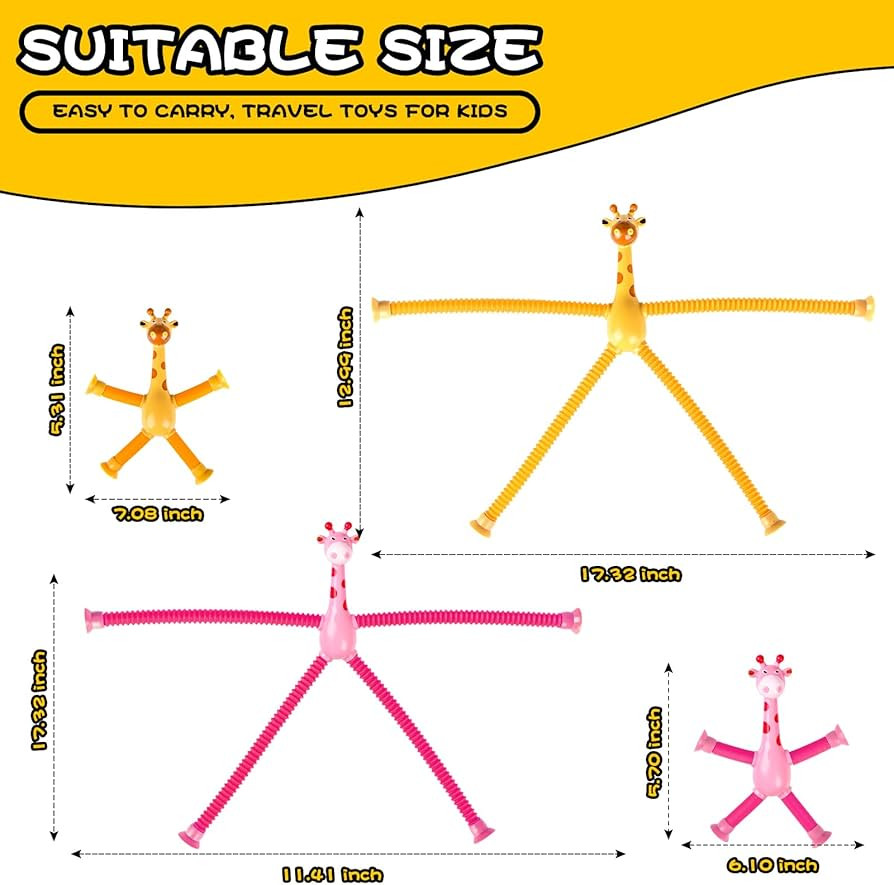 Christmas Stocking Stuffer Gift for Toddler Girls Year Old Ages 2 3 4 5 6 7 8, Giraffe Sensory To... | Amazon (US)