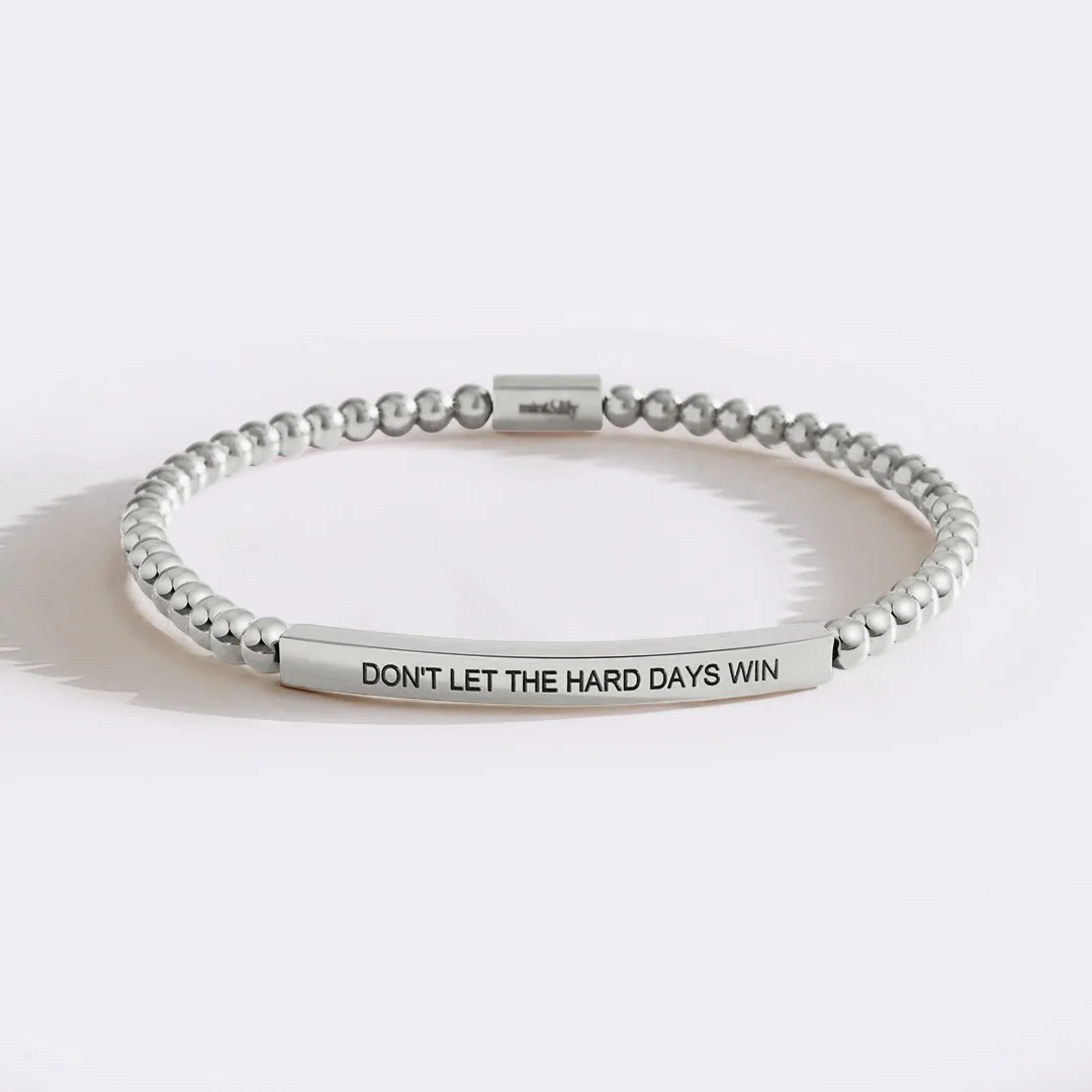 Don't Let The Hard Days Win Beaded Inspire Bracelet | Mint & Lily