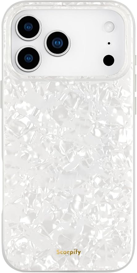 SCORPIFY for iPhone 17 Pro Max Case [Compatible with MagSafe] with White Pearl Design, Cute Clear... | Amazon (US)