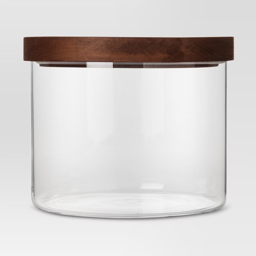 78oz Glass Storage Canister with Wood Lid - Threshold | Target