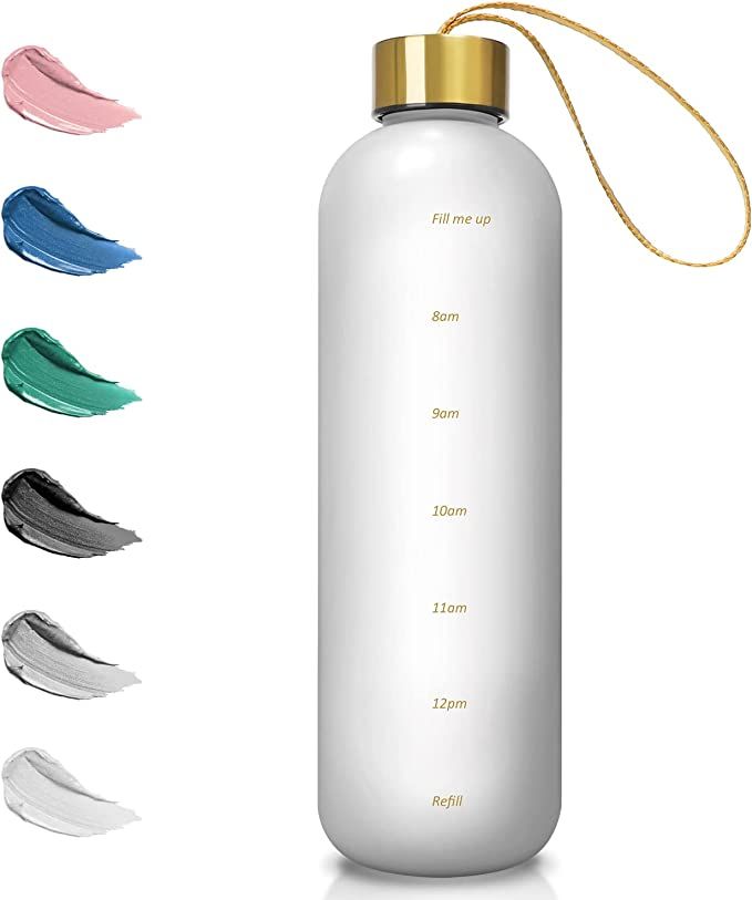 Opard 27oz Water Bottles with Times to Drink - Reusable Motivational Water Bottle with Time Marke... | Amazon (US)