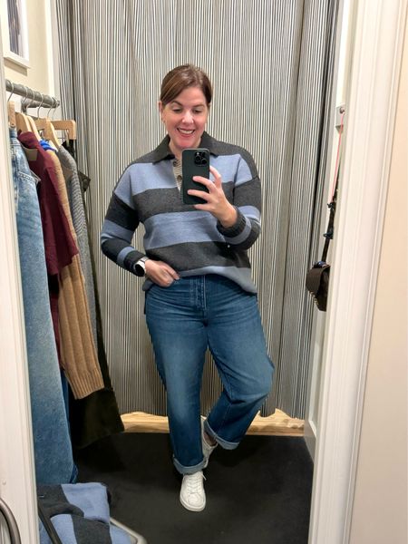 I don’t know how I feel about low rise jeans being back, but I definitely tried these low slung straight jeans from Madewell and they are cute! Paired them with this cute collared sweater for the perfect fall look! Both pieces run TTS! 

#LTKxMadewell #LTKmidsize #LTKstyletip