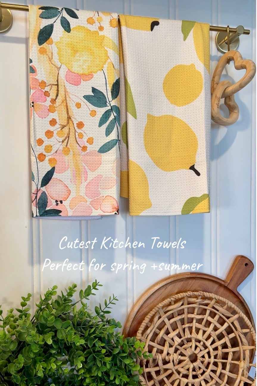 These kitchen tea towels are such a cute little seasonal update for the kitchen. I love the textured waffle fabric and the bright lemon + floral prints — they add the perfect pop of color while still feeling light and fresh for spring and summer. They’re great for everyday use but honestly cute enough to leave hanging out as decor too.

#LTKhome #LTKfinds #kitchendecor #teatowels #amazonhomefinds #springkitchen #kitchenstyling #homedecorfinds #cozykitchen #homefinds