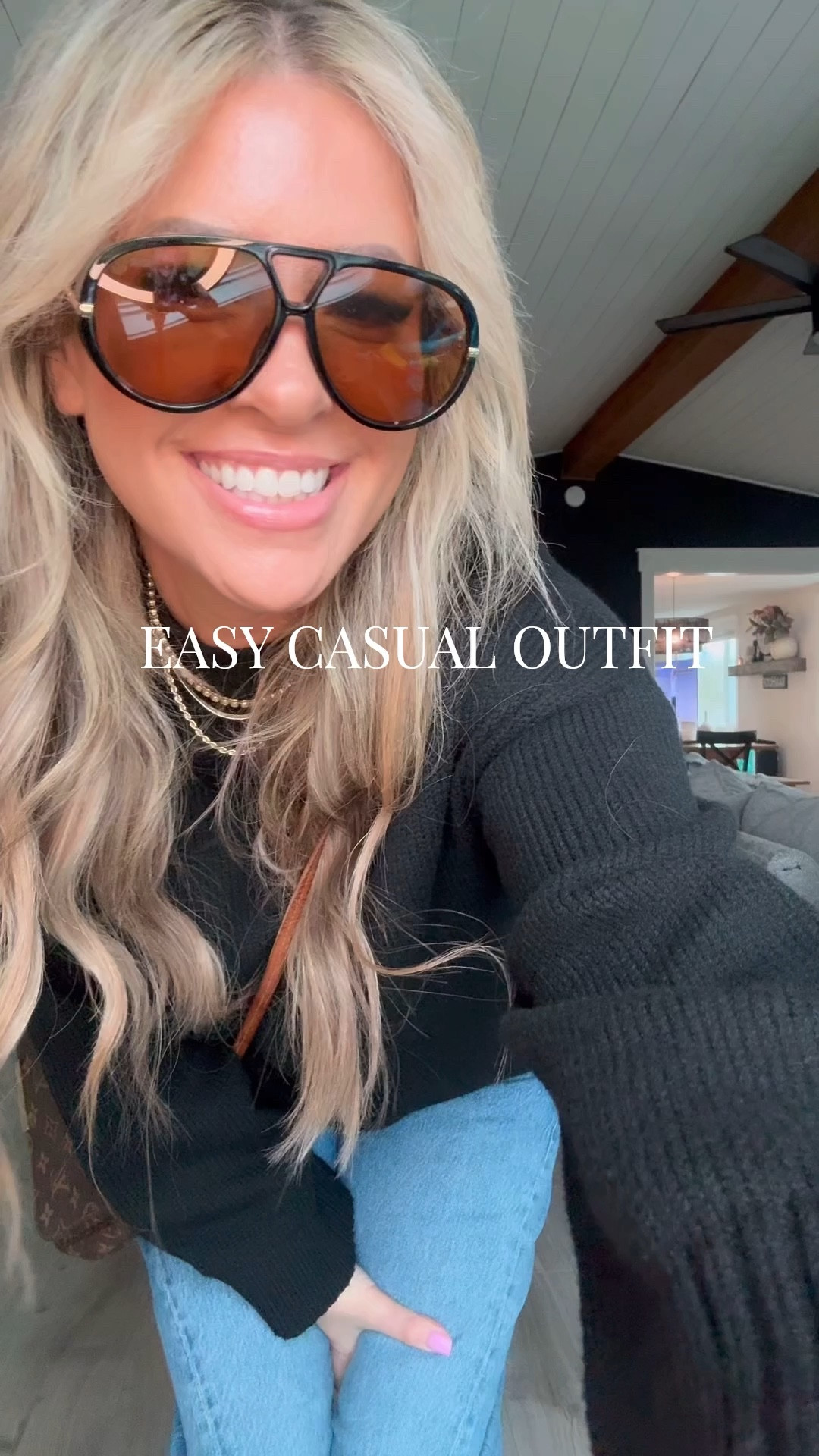 ✨OOTD…
A mix of Affordable and Splurge. 
I love this easy Amazon sweater, my new Jean obsession, and sneakers of course. 

#LTKootd #LTKOver40 #LTKmomlife