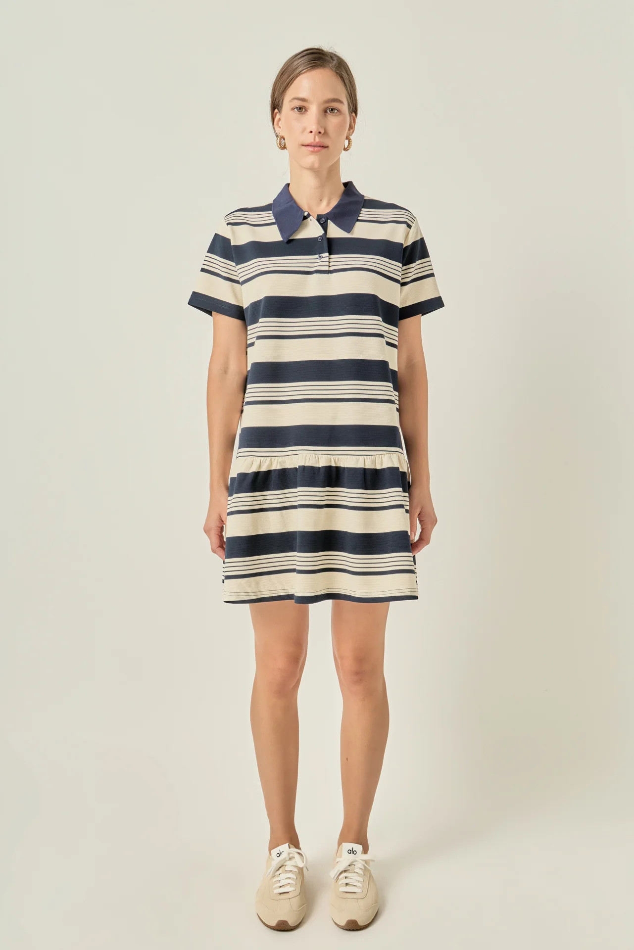Striped Polo Mini Dress | English Factory