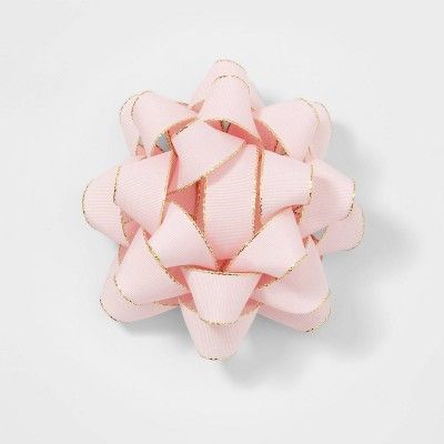 Fabric Gift Bow Pink with Gold Edge - Wondershop™ | Target