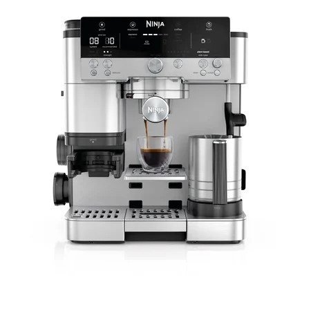 Ninja Luxe Café Premier Series Espresso Machine and Drip Coffee Maker, Integrated Grinder, Assisted Tamper, Hands-Free Frother, for Cappuccinos and Lattes, ES600 Stainless Steel | Walmart (US)