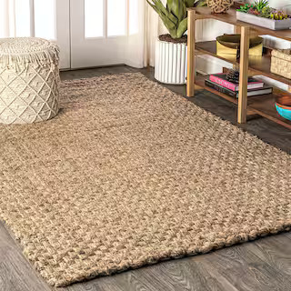 JONATHAN Y Estera Hand Woven Boucle Chunky Jute Natural 4 ft. x 6 ft. Area Rug NFR102A-4 - The Ho... | The Home Depot